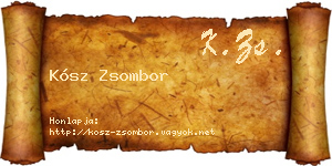 Kósz Zsombor névjegykártya